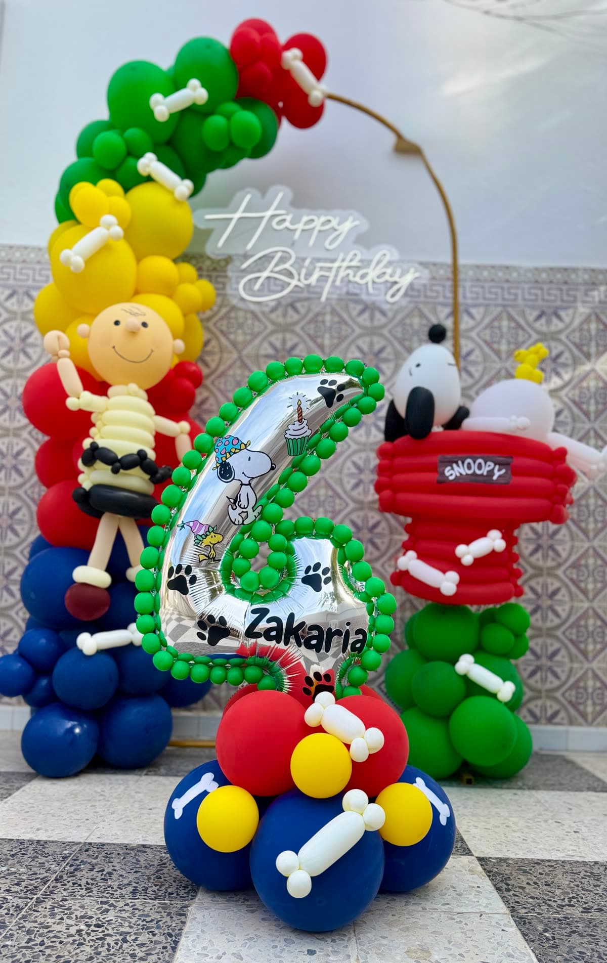 Snoopy Birthday Balloon Decoration